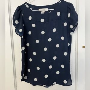 Loft XS Polka Dot Blouse